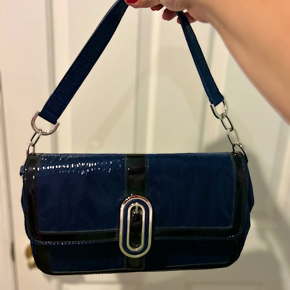 Nwt Whbm Navy Blue and Black handbagg